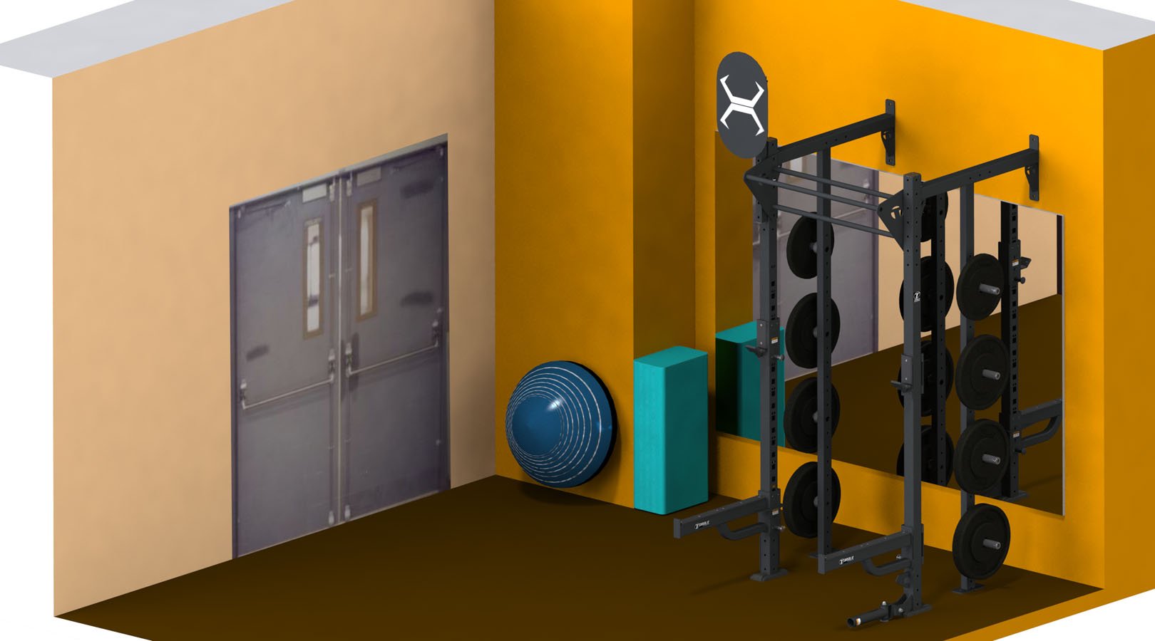 X-RACK WALL MOUNT – 300 SQUARE FEET 15′ X 20′