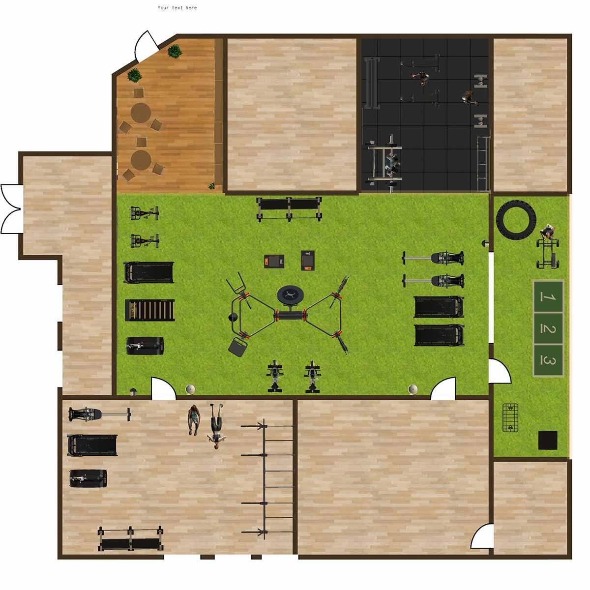 X-LAB FUNCTIONAL AREA, X-RACK LIFTING AREA, AND TANK ZONE LAYOUT