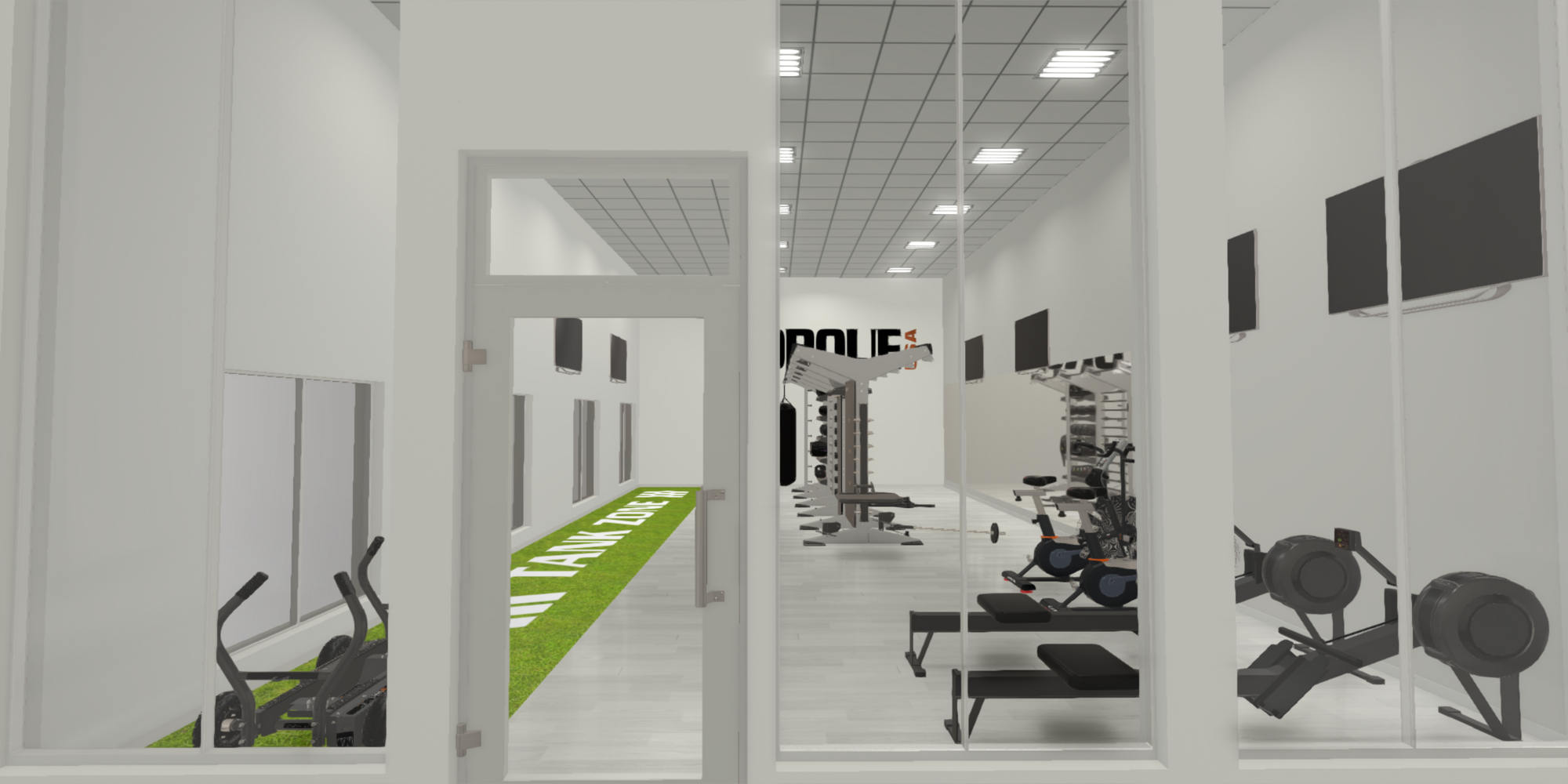 X-Create, Cardio, & Tank Zone Layout