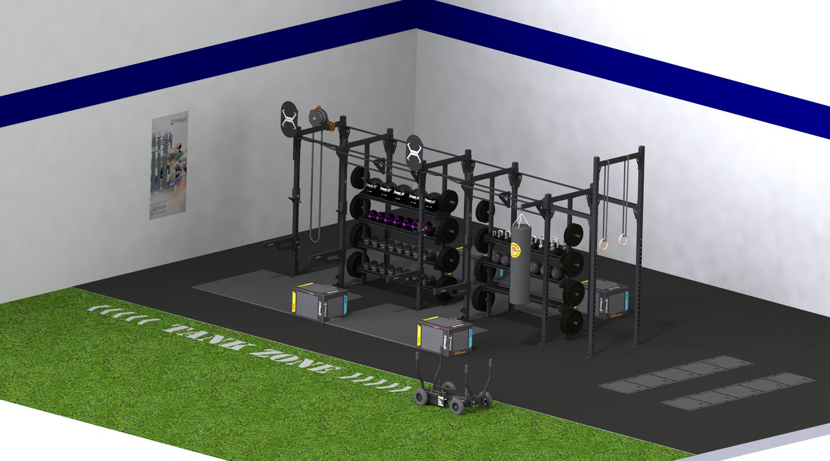 X-RACK CUSTOM – 1000 SQUARE FEET 20′ X 50′