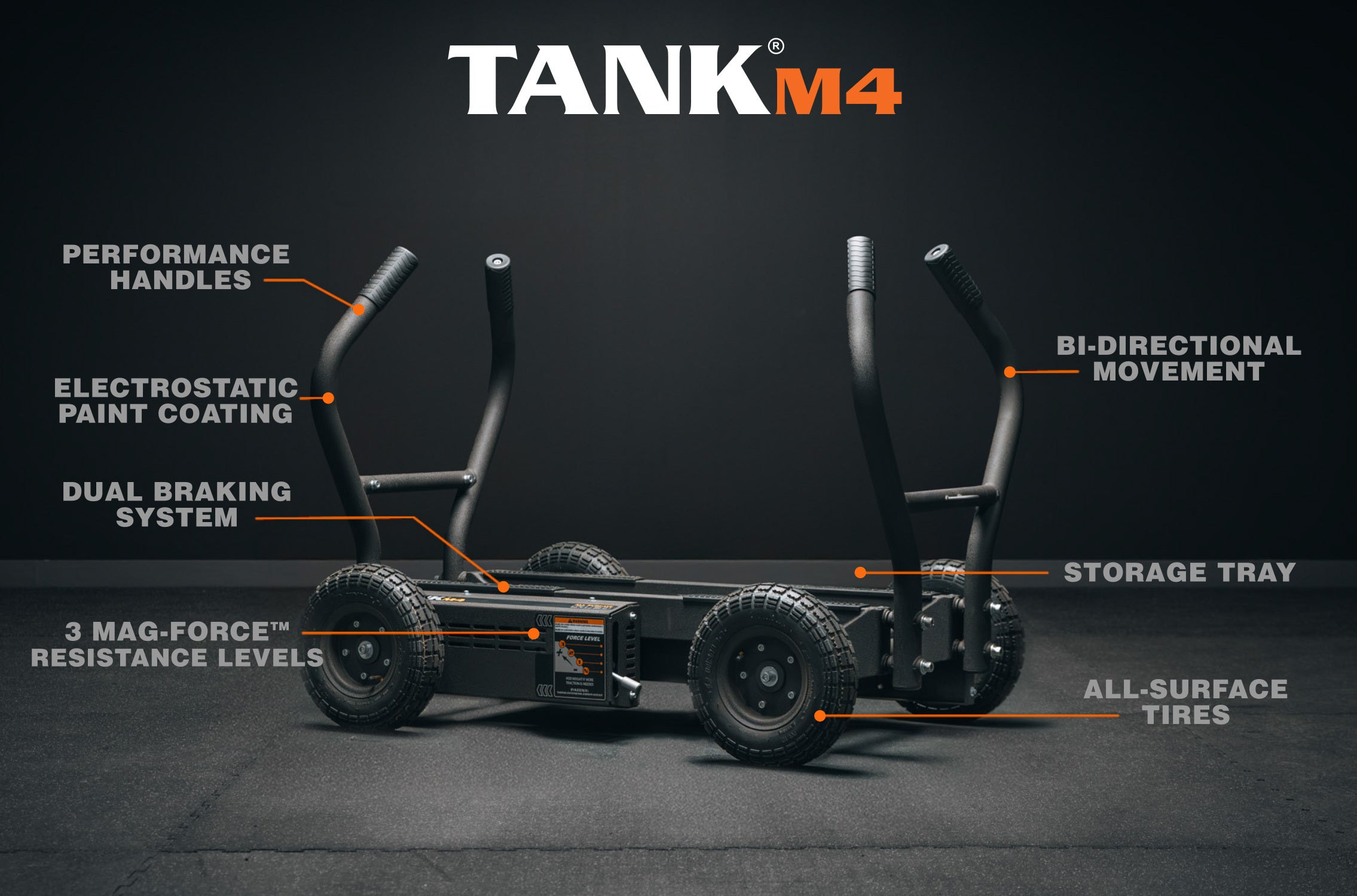 Torque TANK M4 push sled product detail from the commercial training equipment gallery