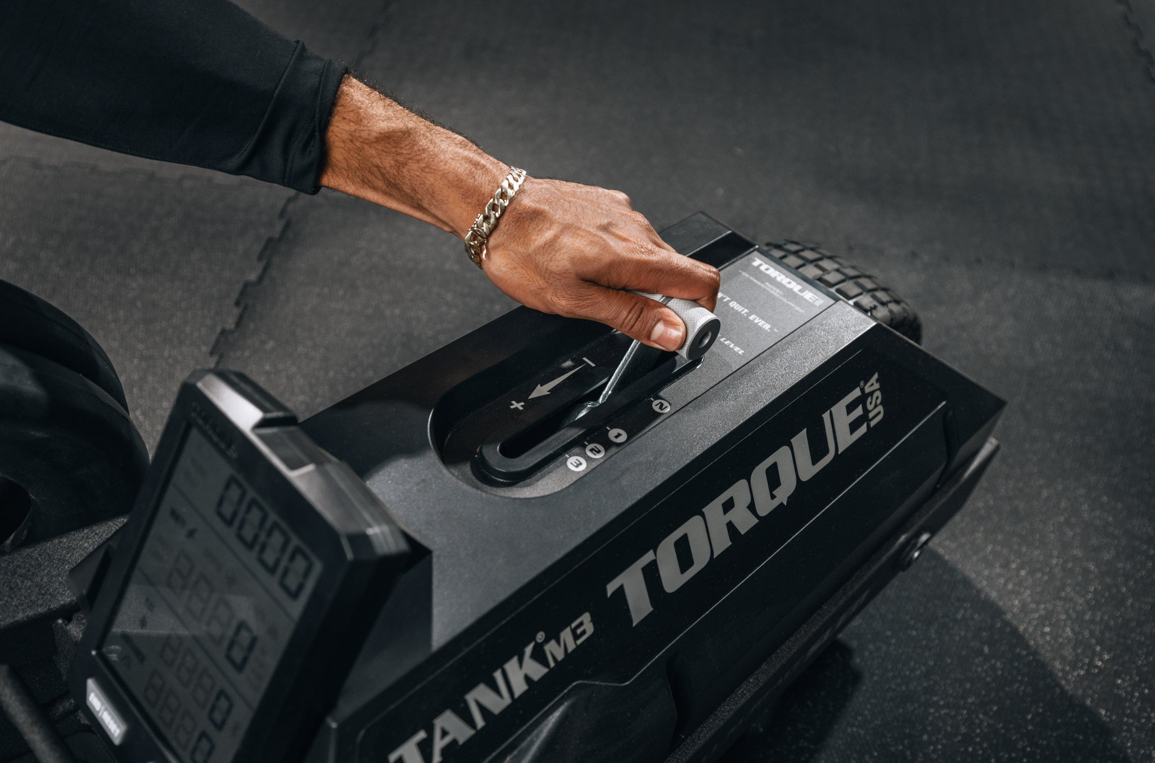 Torque TANK M3 push sled in use during commercial conditioning and performance training