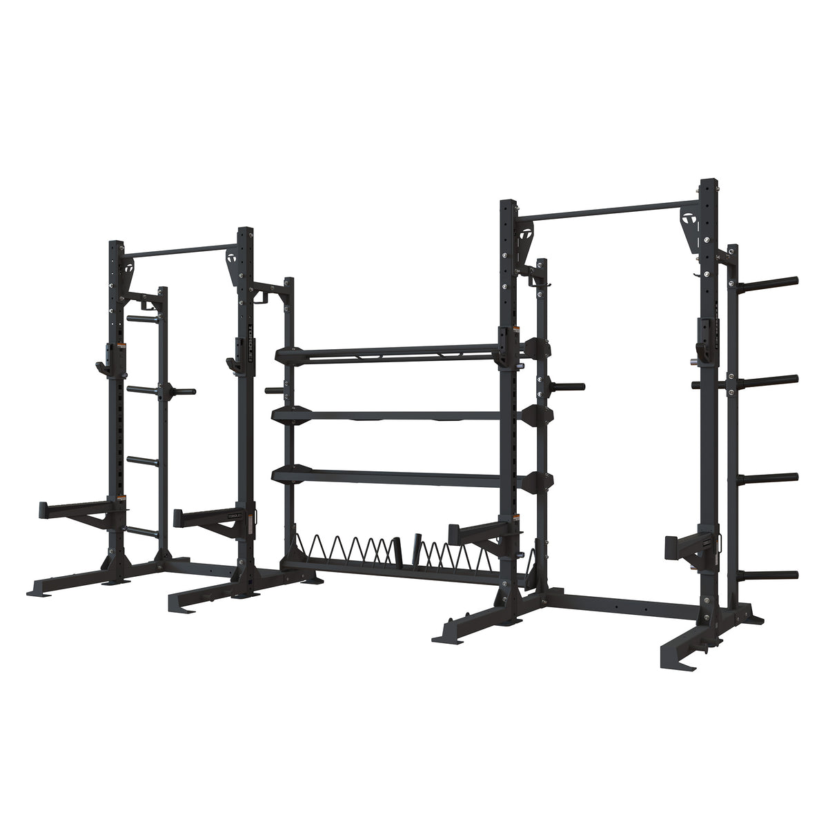 8 FT (2.4M) TR1 Double Half Rack with Storage – Torque Fitness - Commercial