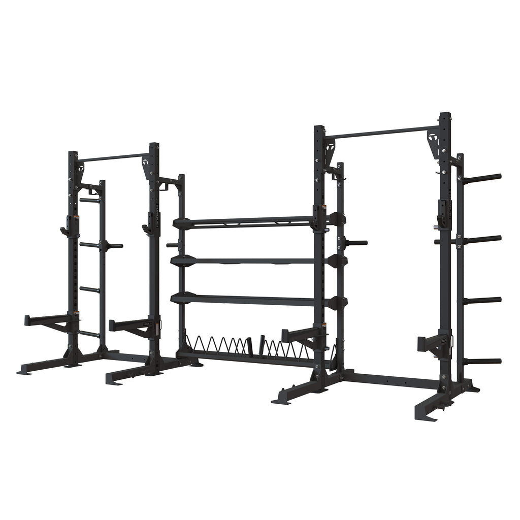8 FT (2.4M) TR1 Double Half Rack with Storage – Torque Fitness - Commercial