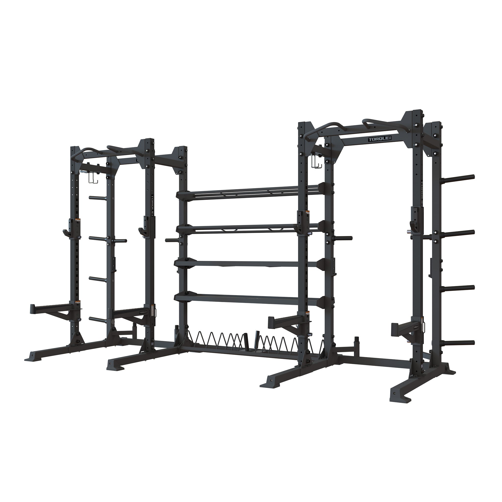 TR2 Double Half Rack With Storage – Torque Fitness - Commercial