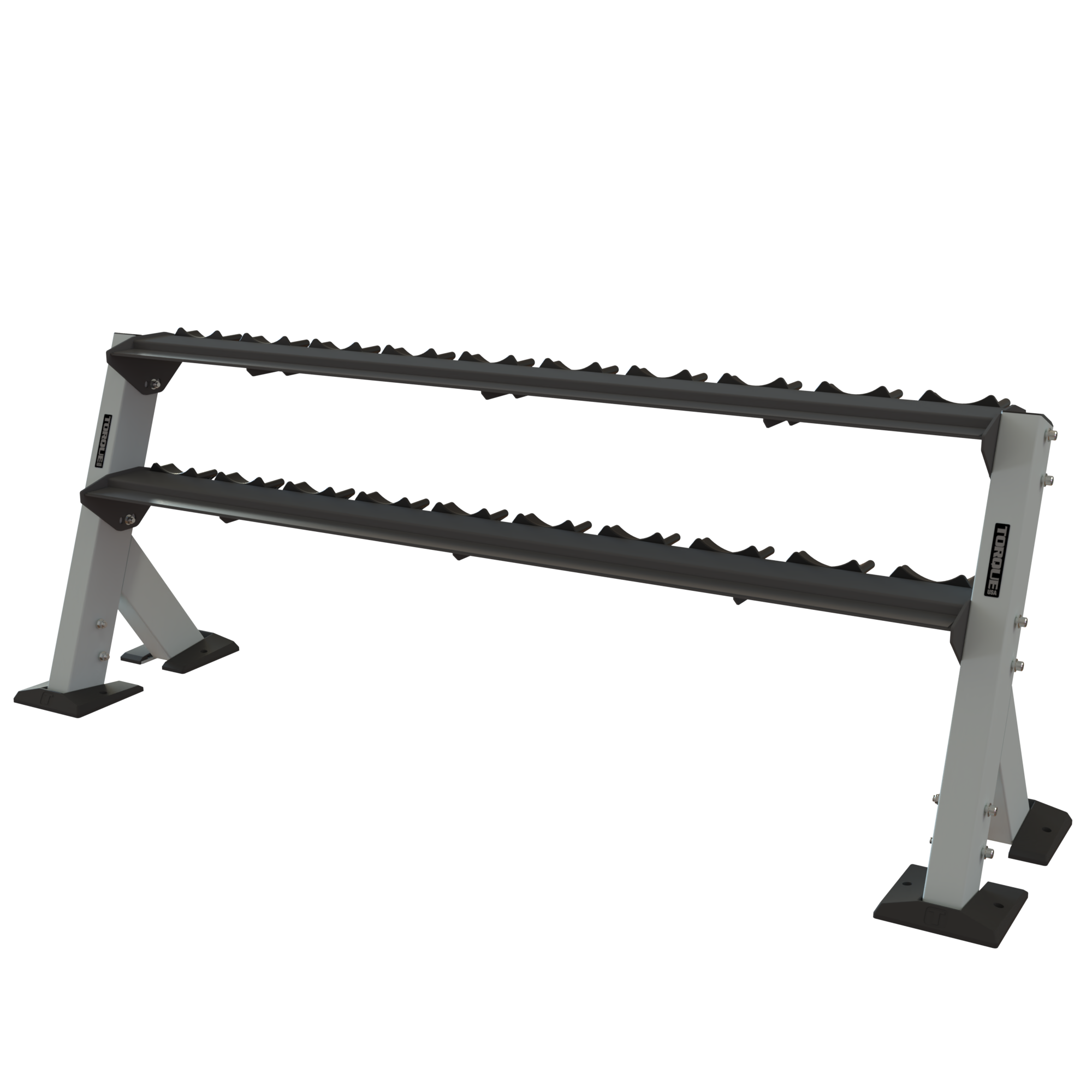 8FT (2.4M) 2 Tier Pro Style Dumbbell Rack