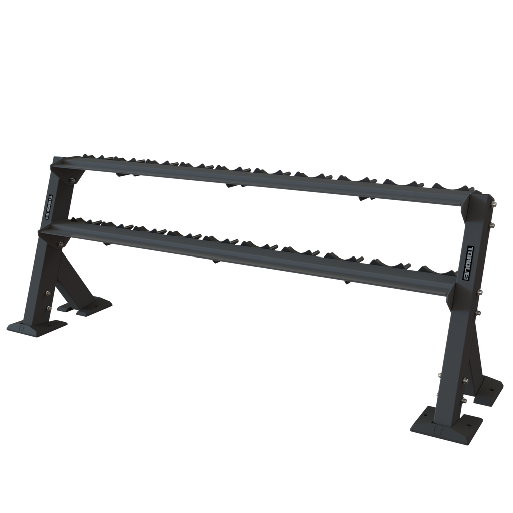 8FT (2.4M) 2 Tier Pro Style Dumbbell Rack