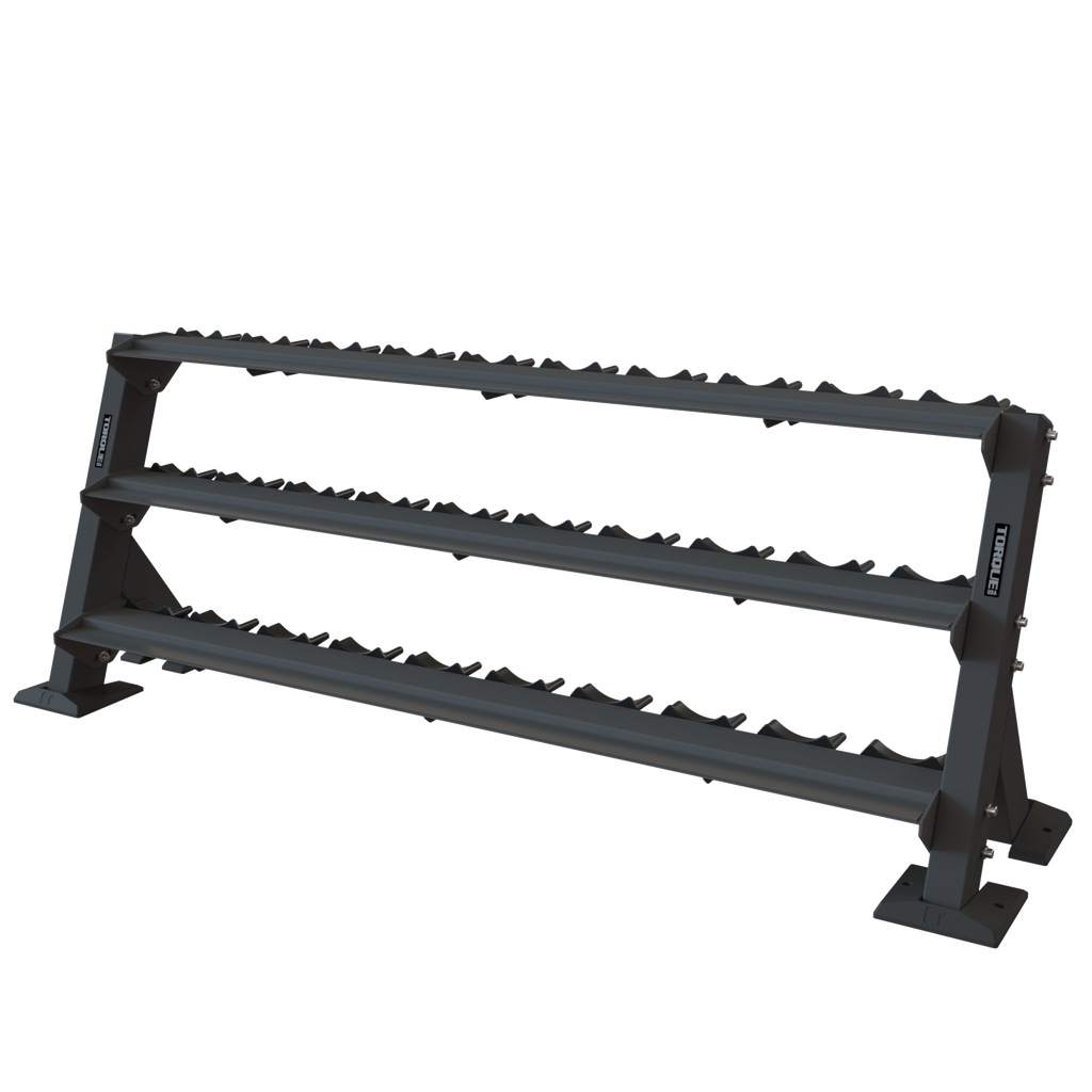 8FT (2.4M) 3 Tier Pro Style Dumbbell Rack