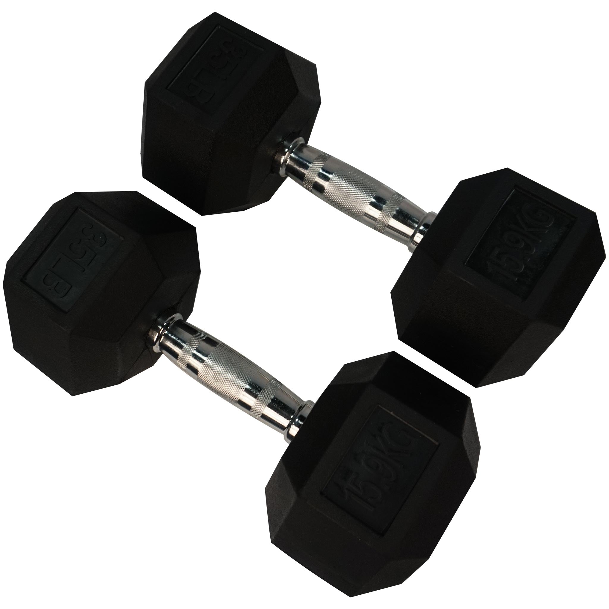 Rubber Hexagon Dumbbell