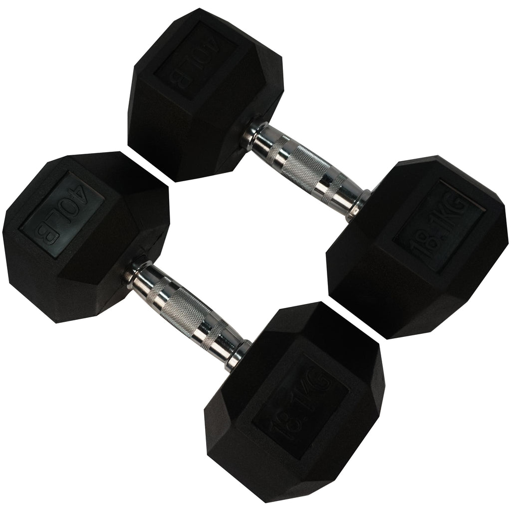 Rubber Hexagon Dumbbell