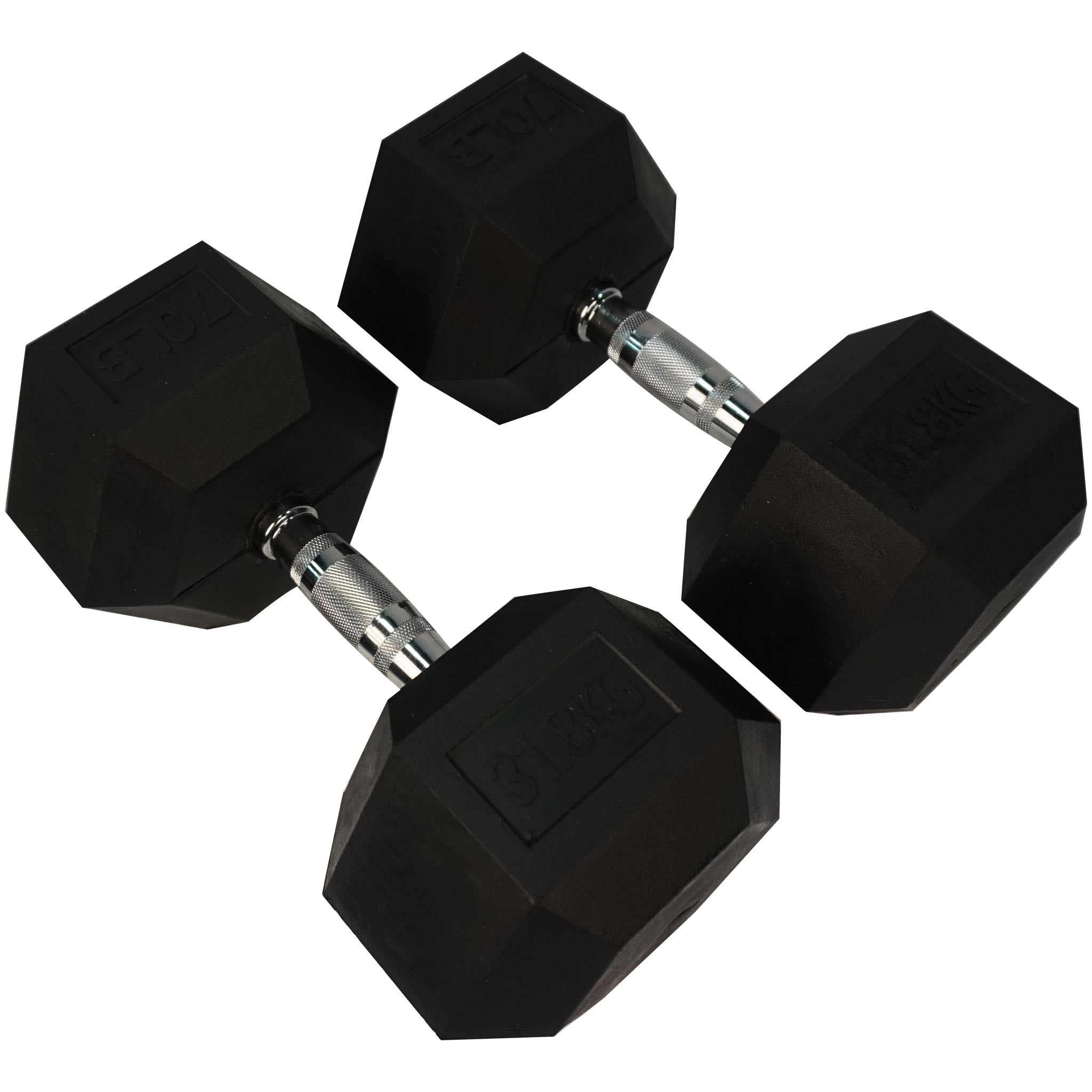 Rubber Hexagon Dumbbell