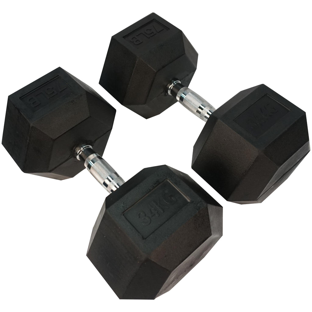 Rubber Hexagon Dumbbell