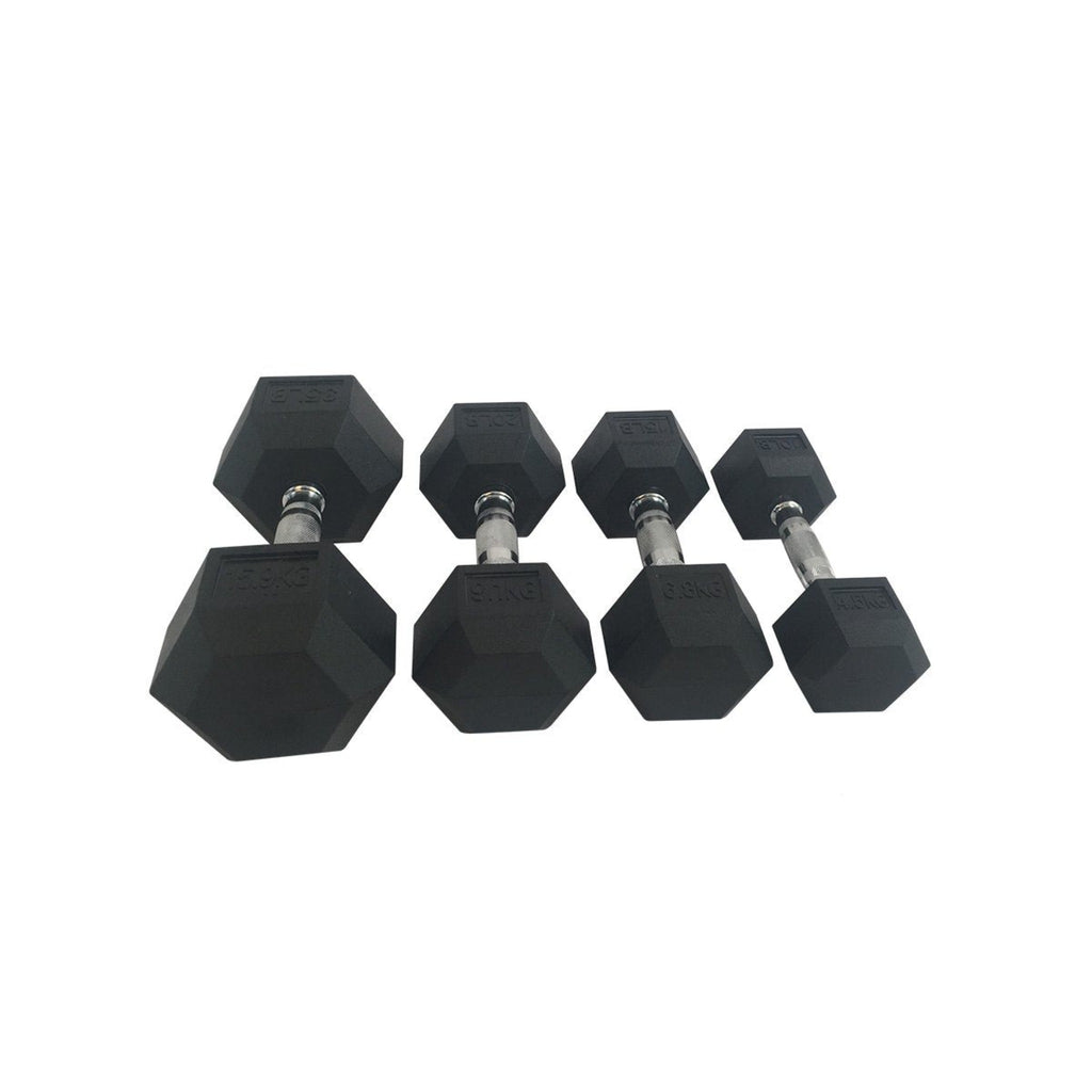Rubber Hexagon Dumbbell