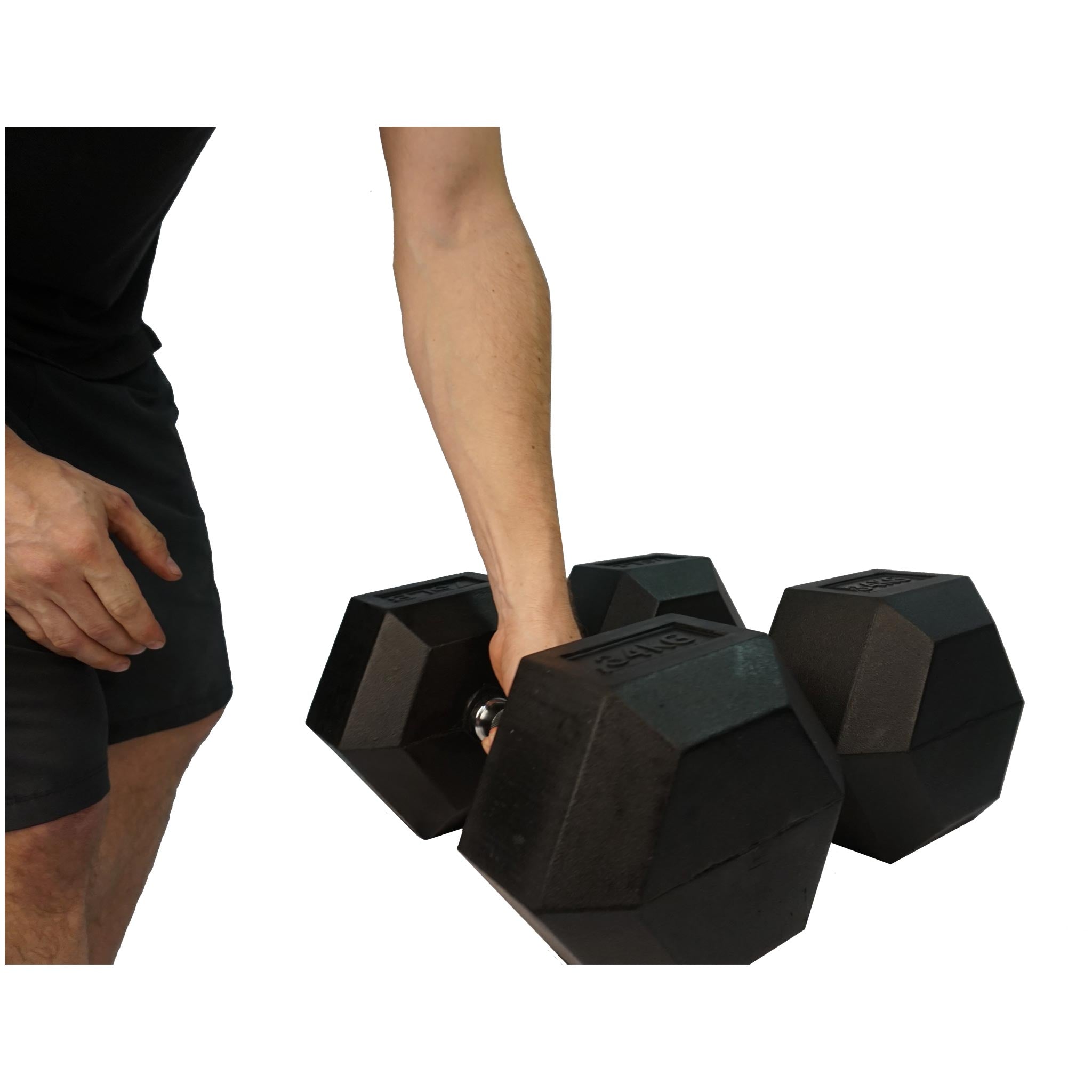 Rubber Hexagon Dumbbell