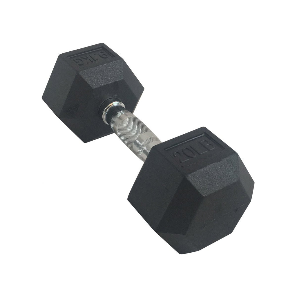 Rubber Hexagon Dumbbell 20LB